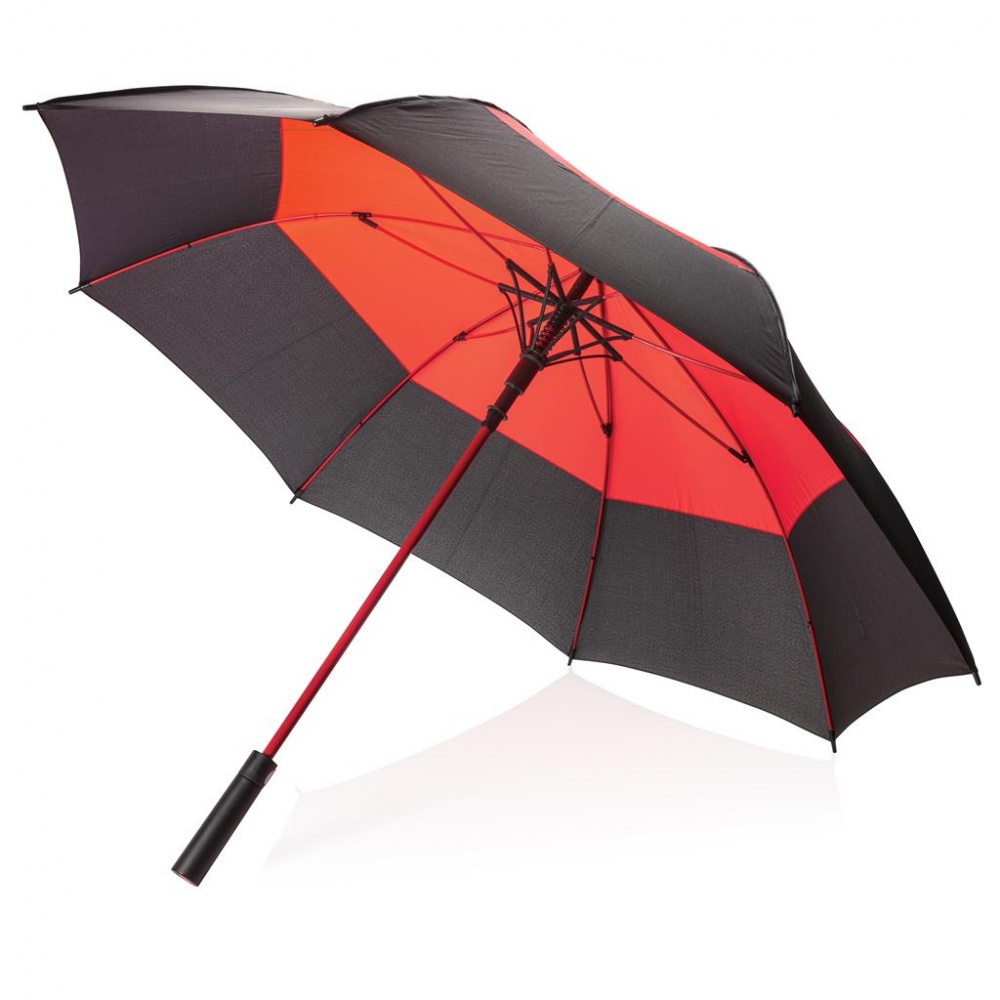 Logotrade reklaamkingi foto: 27" kahevärviline tormikindel vihmavari, punane