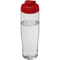 H2O Active® Tempo 700 ml keeratava kaanega spordipudel, Läbipaistev / punane