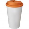 Americano® 350 ml trummel lekkekindla kaanega, Valge/oranž