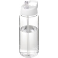 H2O Active® Octave Tritan™ 600 ml tilakaanega spordipudel, Läbipaistev läbipaistev / valge