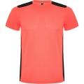 Detroidi lühikeste varrukatega unisex spordisärk, Fluor Coral / Täismust