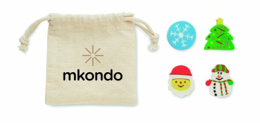 Logo trade ärikingi pilt: Komplektis 4 jõuluteemalist kustukummi