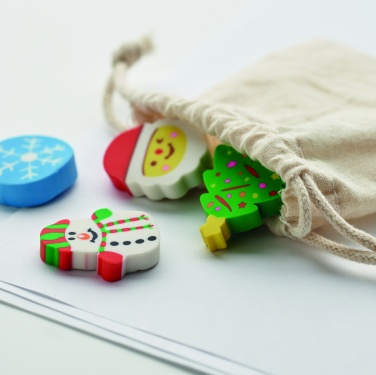 Logo trade reklaamkingid foto: Komplektis 4 jõuluteemalist kustukummi