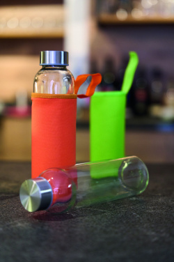 Logotrade firmakingid pilt: Klaaspudel Klagenfurt roostevabast terasest korgiga 500 ml