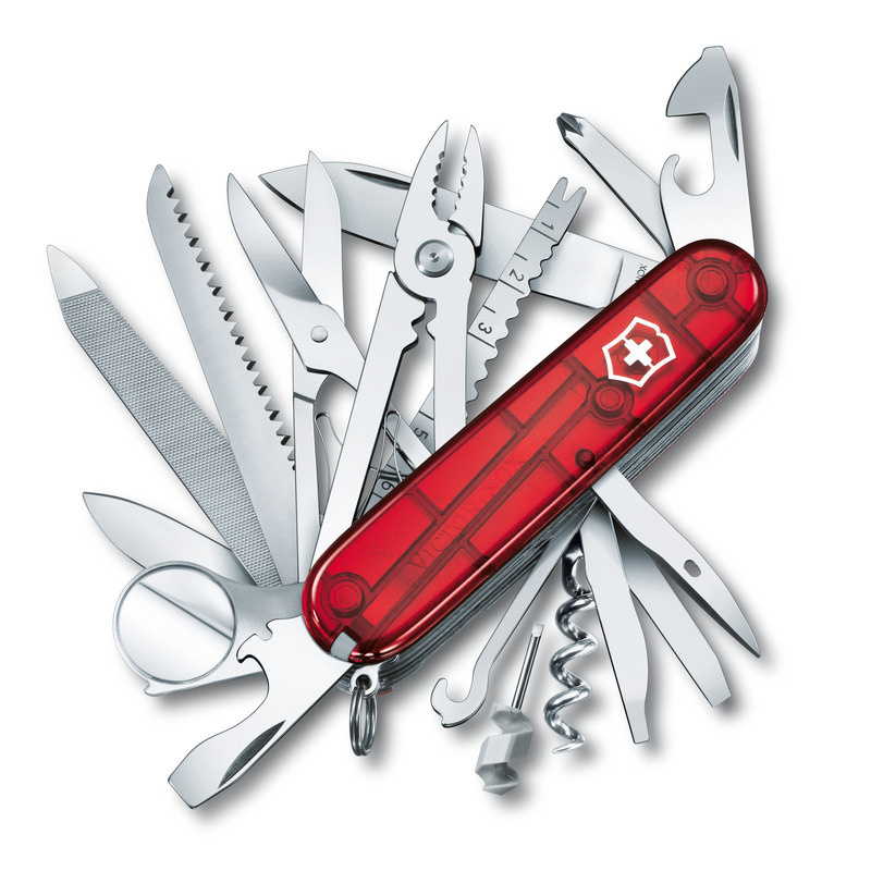 Logotrade reklaamkingitused pilt: Taskunuga SwissChamp, läbipaistev Victorinox