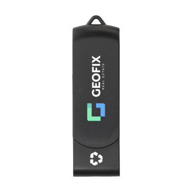 Logo trade ärikingi pilt: USB Twist ümbertöödeldud plastist mälupulk 8 GB