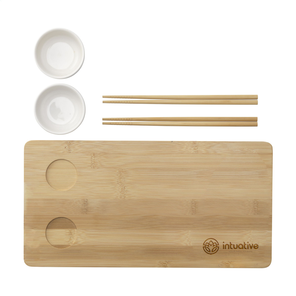 Logotrade reklaamtooted pilt: Temaki Bamboo Sushi Tray kinkekomplekt