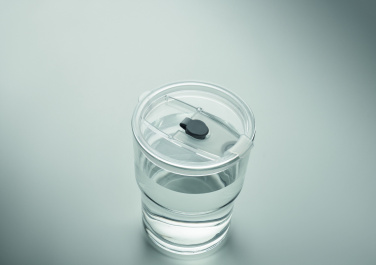 Logotrade meene foto: SIP klaasist joogitops kõrrega 400ml