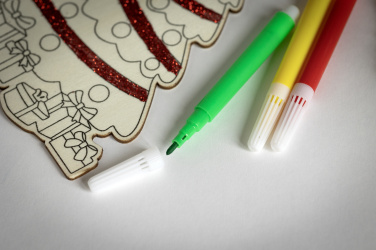 Logo trade reklaamtoote pilt: Puidust jõulupuu värvimiskomplekt