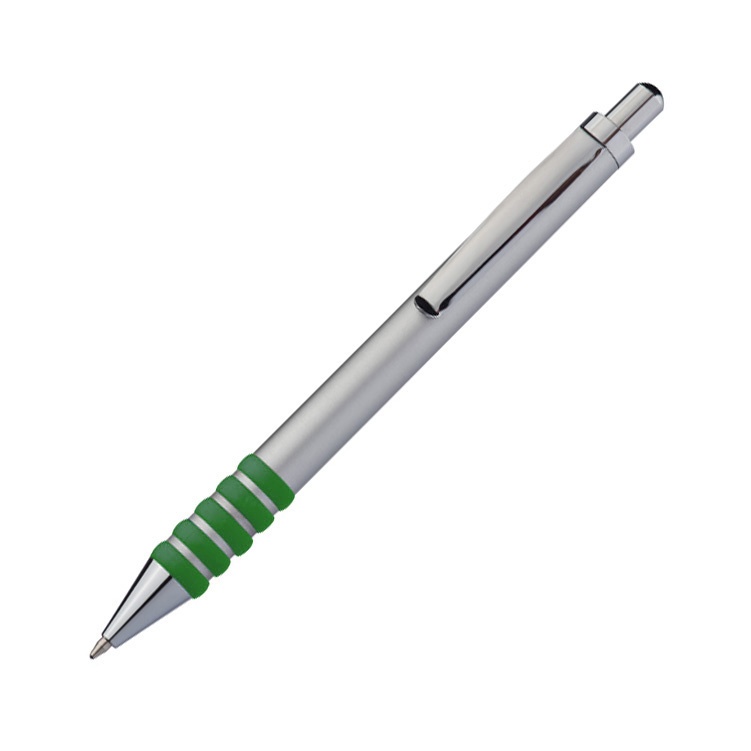 Logotrade mainoslahja tuotekuva: Metallist pastapliiats OLIVET, roheline