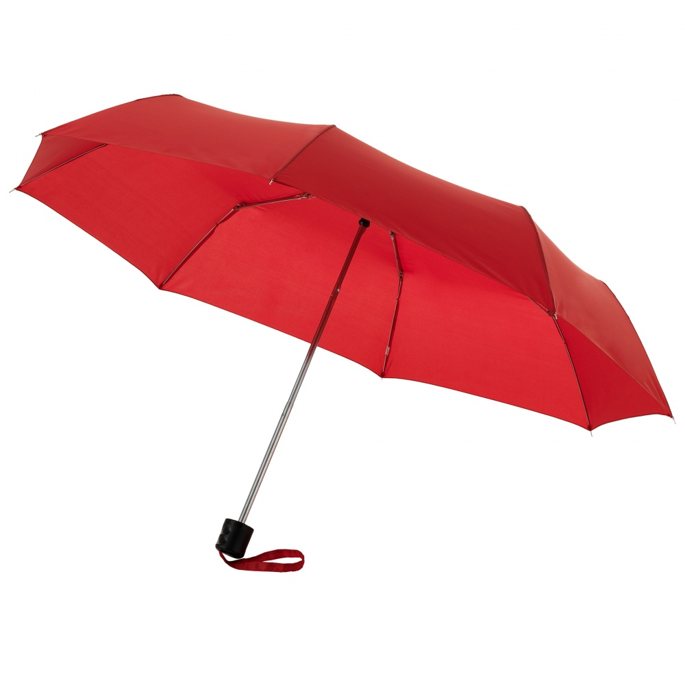 Logo trade mainostuotet tuotekuva: 21,5” Ida-sateenvarjo, taitettava, punainen