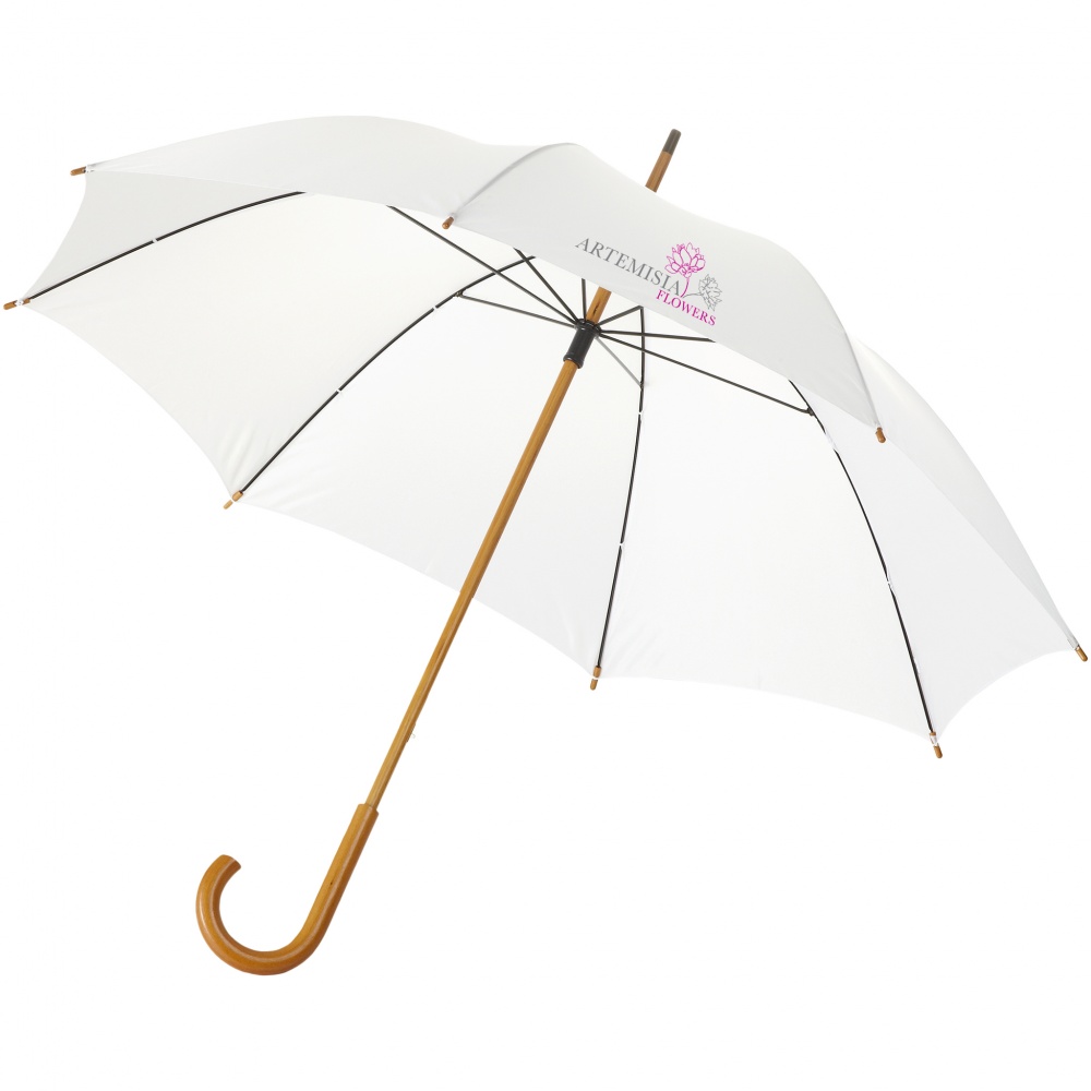 Logotrade liikelahja tuotekuva: 23" Jova klassinen sateenvarjo, valkoinen