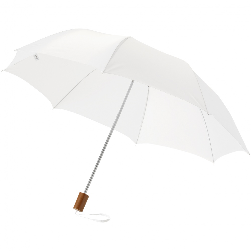 Logo trade mainostuote kuva: 20" Oho 2-osainen sateenvarjo, valkoinen
