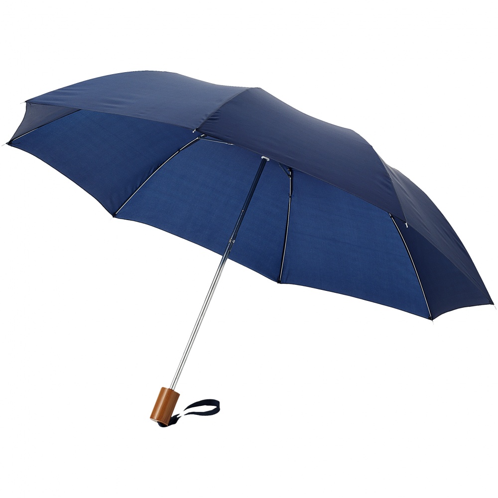 Logotrade mainostuotet kuva: 20" Oho 2-osainen sateenvarjo, tummansininen
