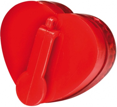 Logo trade liikelahjat mainoslahjat kuva: Südamekujuline helkurtuli, punane