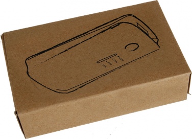 Logo trade mainoslahja ja liikelahja tuotekuva: Powerbank 4000 mAh with USB port in a box, must