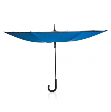 Logotrade liikelahjat mainoslahjat tuotekuva: 23” manuaalisesti käännettävä sateenvarjo Xindao, musta - sininen