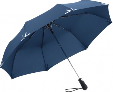 Logotrade mainoslahjat ja liikelahjat tuotekuva: Helkuräärisega AC Safebrella® LED minivihmavari 5571, sinine