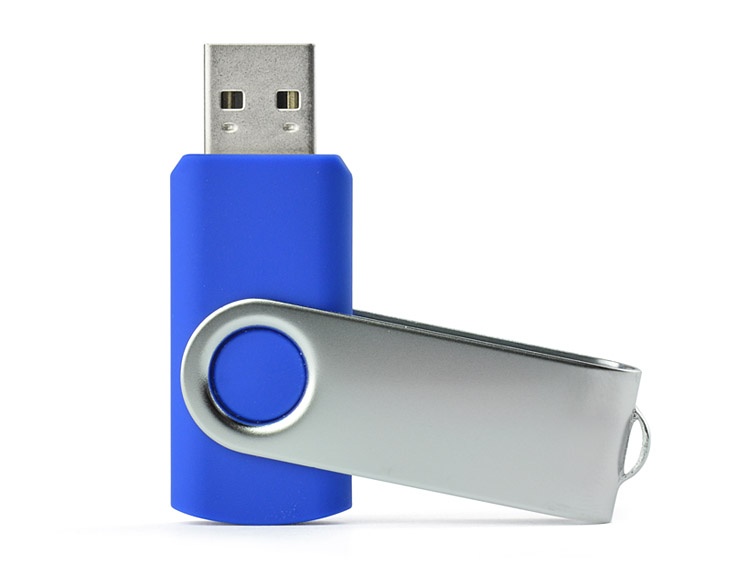 Logo trade liikelahjat mainoslahjat kuva: USB mälupulk Twister, 8 GB, sinine