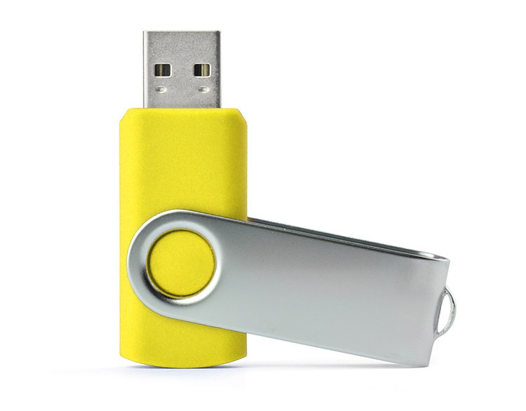 Logo trade mainoslahjat ja liikelahjat kuva: USB mälupulk Twister, 8 GB, kollane