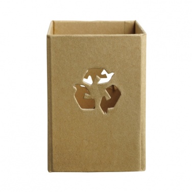 Logotrade mainoslahja tuotekuva: Kierrätetty pahvi Keräyskynän pidike, ruskea