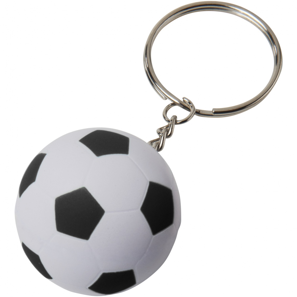 Logo trade mainoslahjat tuotekuva: Striker ball keychain - WH-BK, musta