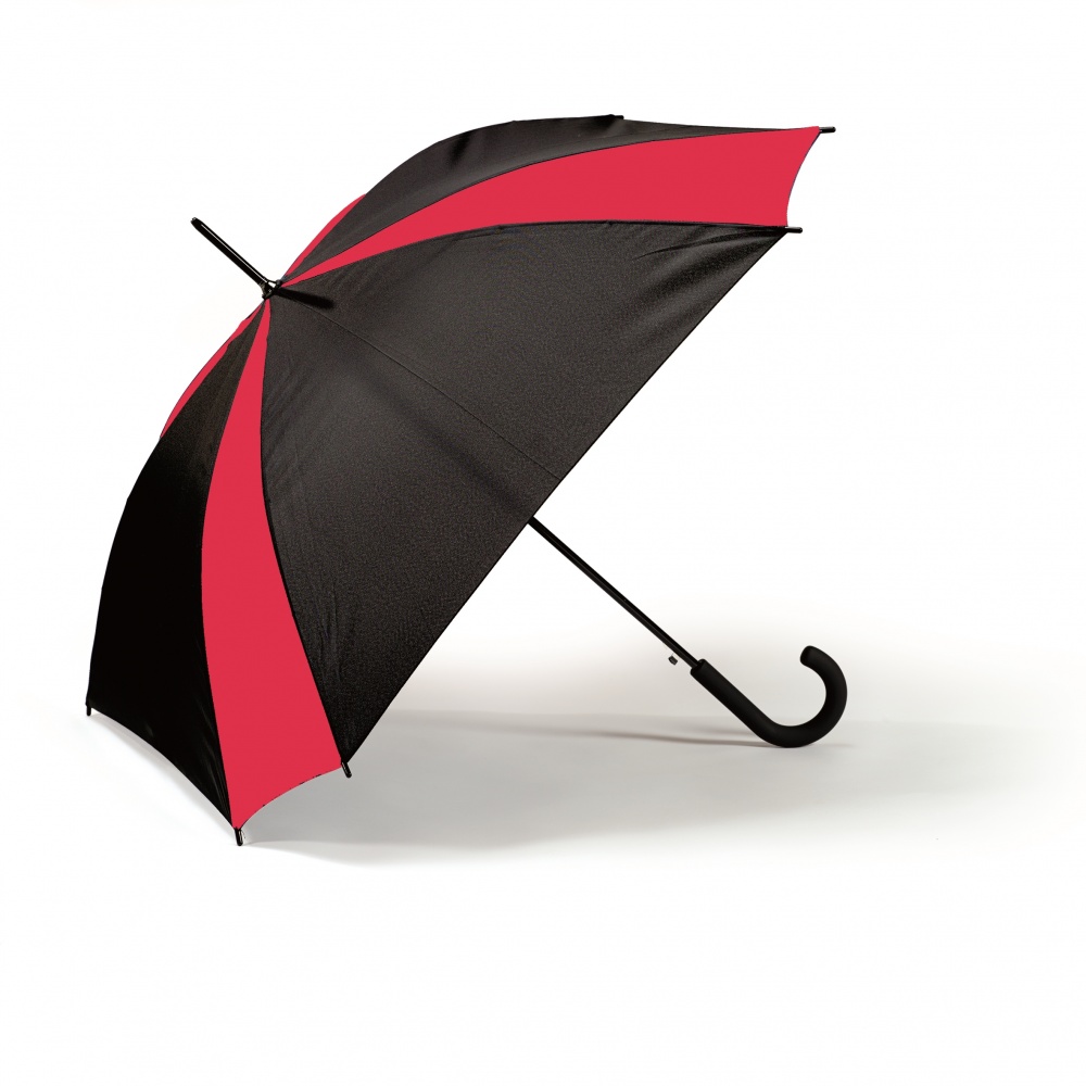 Logo trade mainoslahja ja liikelahja tuotekuva: Kirju vihmavari Saint-Tropez, punane/must