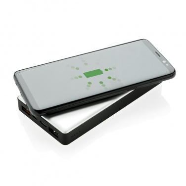 Logotrade mainostuote tuotekuva: Reklaamtoode: 10.000 mAh Powerbank with PD and Wireless charger, silver