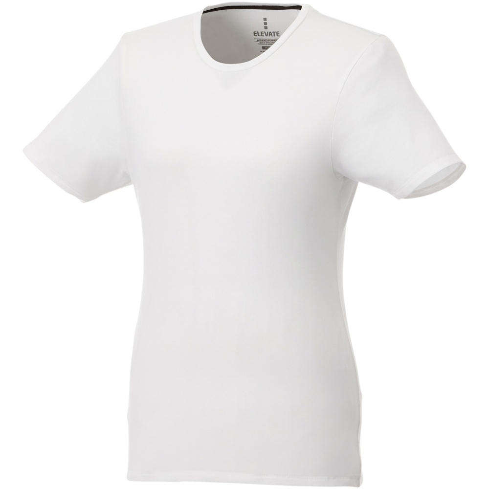 Logo trade mainoslahja kuva: Balfour-t-paita, lyhythihainen, luonnonmukainen, naisten, valkoinen