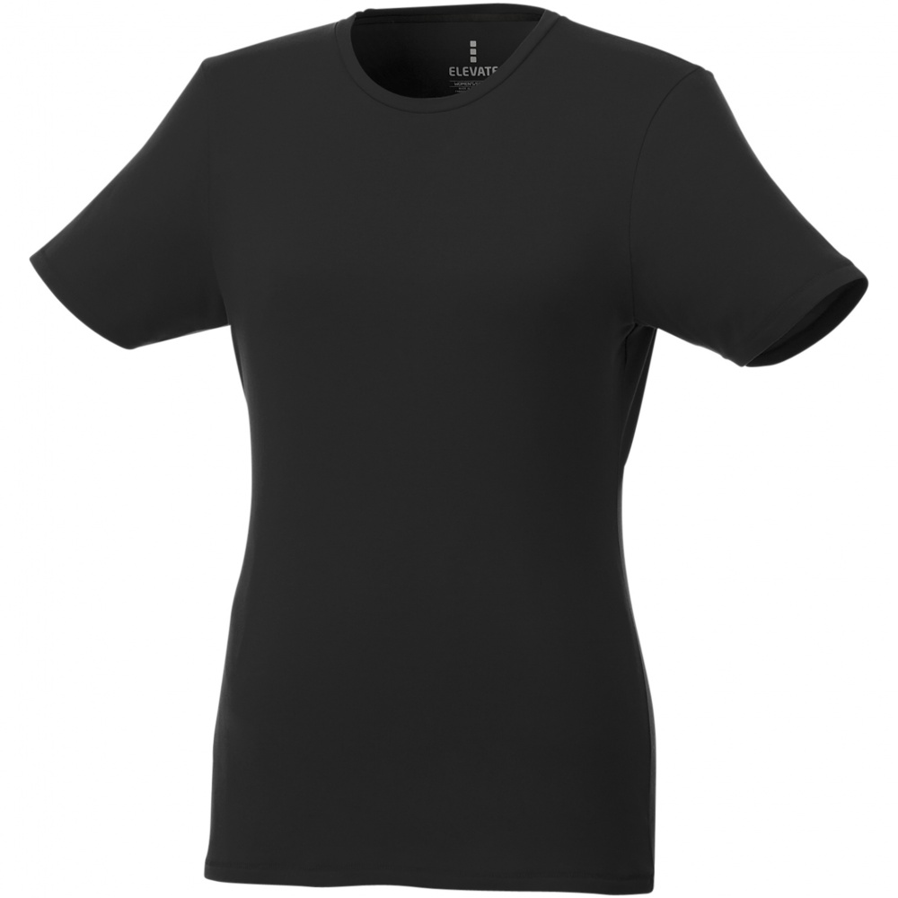 Logo trade mainoslahja kuva: Balfour-t-paita, lyhythihainen, luonnonmukainen, naisten, musta