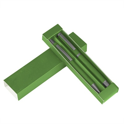 Logotrade mainoslahja ja liikelahja kuva: Komplekt: pastakas ja tindipliiats, roheline