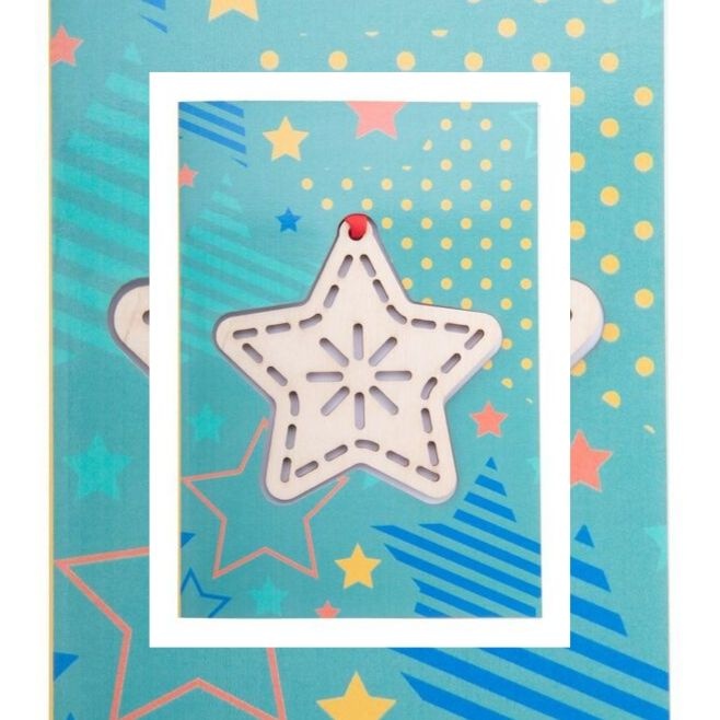 Logo trade mainoslahja kuva: CreaX Christmas card, star