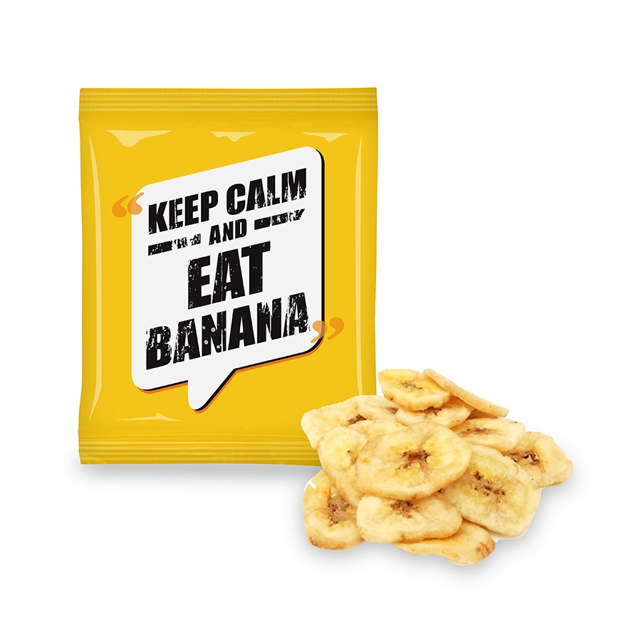 Logotrade liikelahja tuotekuva: Banaanitšipsid