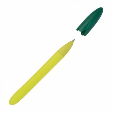 Logotrade mainoslahja tuotekuva: Maisitõlvikukujuline pastapliiats, kollane
