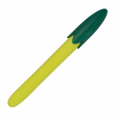Logotrade liikelahja tuotekuva: Maisitõlvikukujuline pastapliiats, kollane