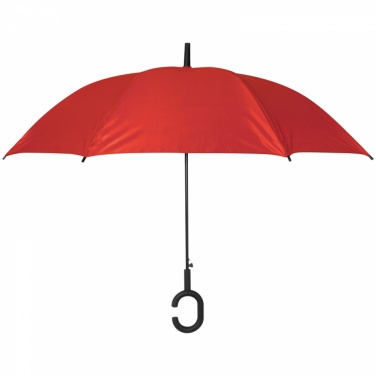 Logo trade mainoslahjat ja liikelahjat kuva: Vihmavari "Käed-vabad", punane