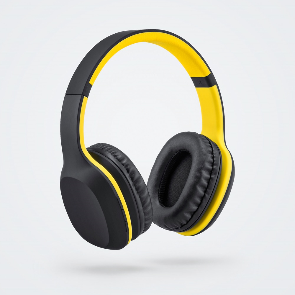 Logotrade mainoslahjat ja liikelahjat tuotekuva: Langattomat kuulokkeet Colorissimo, keltainen