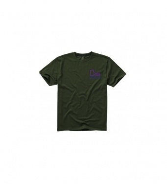 Logo trade mainoslahja ja liikelahja tuotekuva: Nanaimo T-paita, lyhythihainen, armeijan vihreä