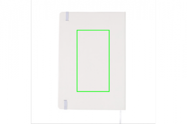 Logotrade mainoslahjat kuva: A5-muistikirja ja LED-kirjanmerkki, valkoinen