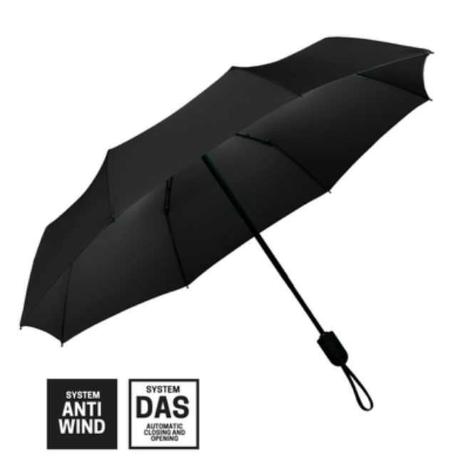Logotrade liikelahjat kuva: Täysautomaattinen sateenvarjo Cambridge, musta