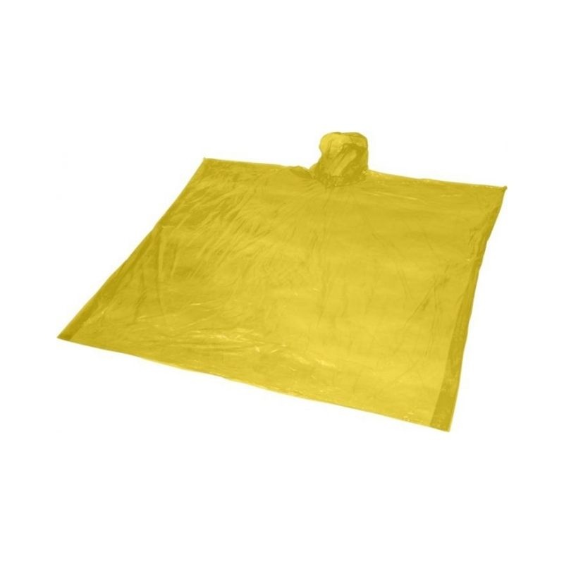 Logotrade liikelahjat kuva: Kertakäyttöinen sadeviitta pussissa, keltainen