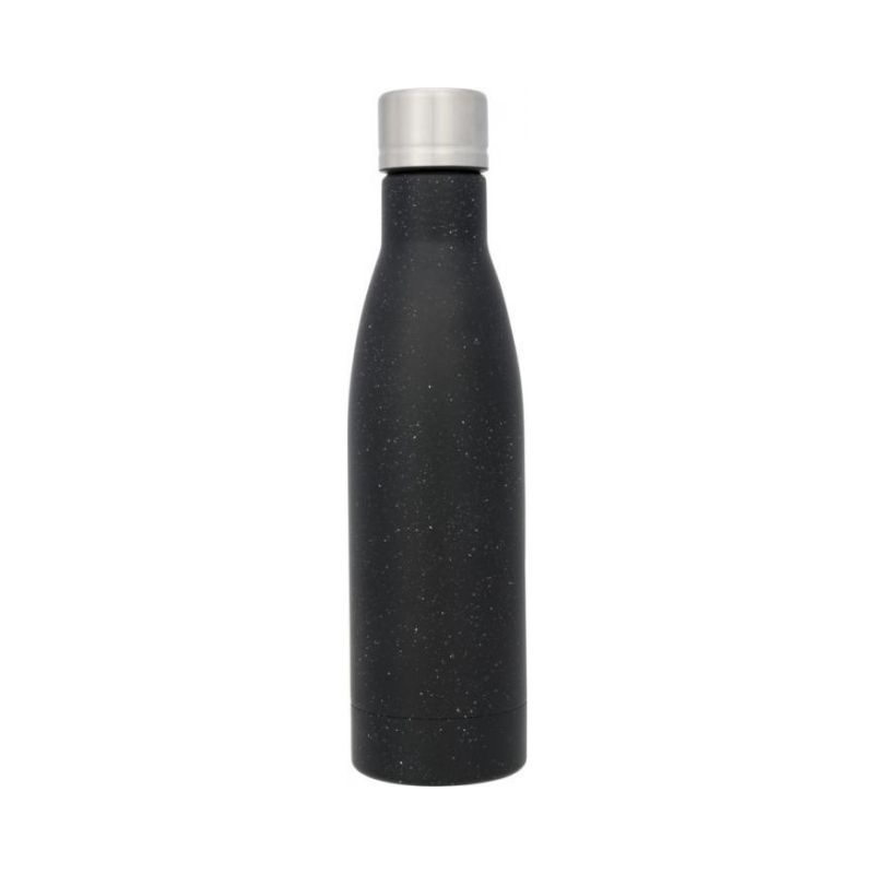 Logotrade mainoslahjat ja liikelahjat tuotekuva: Vasa pilkullinen kuparityhjiöllinen eristetty pullo, musta