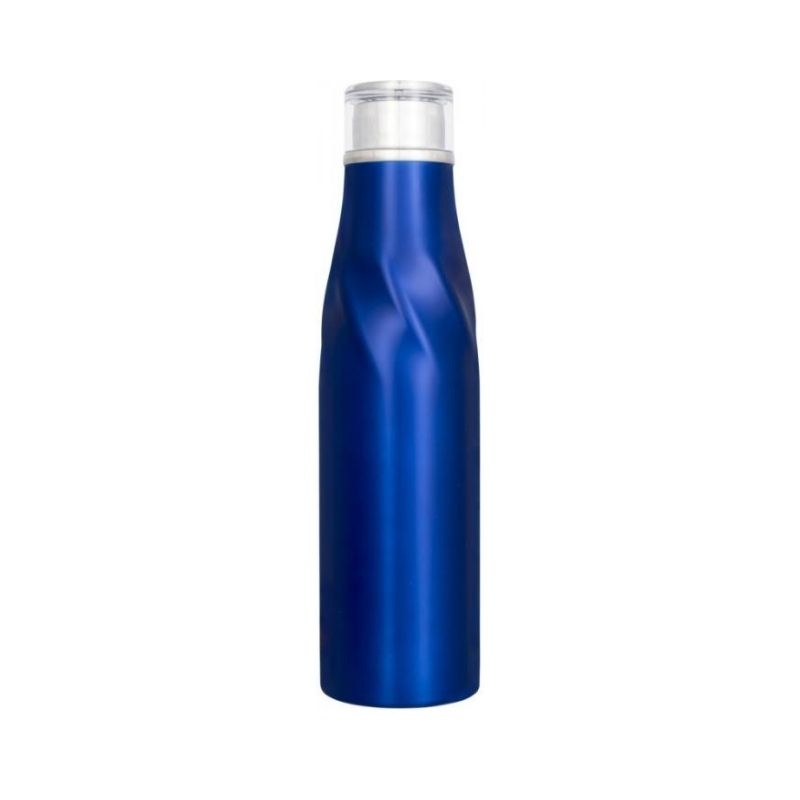 Logo trade liikelahja mainoslahja tuotekuva: Hugo itsesulkeutuva kuparityhjiöllä eristetty pullo, sininen