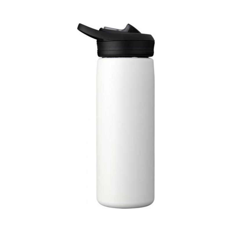 Logotrade mainoslahja tuotekuva: Eddy+ 600 ml kuparinvärinen alipaine-eristetty juomapullo, valkoinen