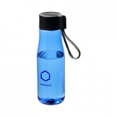 Logotrade mainoslahjat ja liikelahjat tuotekuva: Latauskaapelillinen 640 ml:n Ara Tritan™ -juomapullo, sininen