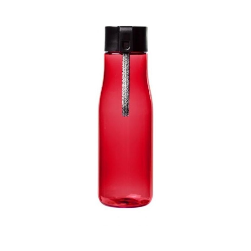 Logo trade mainoslahjat tuotekuva: Latauskaapelillinen 640 ml:n Ara Tritan™ -juomapullo, punainen