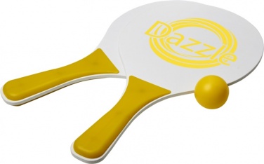 Logo trade liikelahja mainoslahja tuotekuva: Bounce-rantapelisetti, keltainen