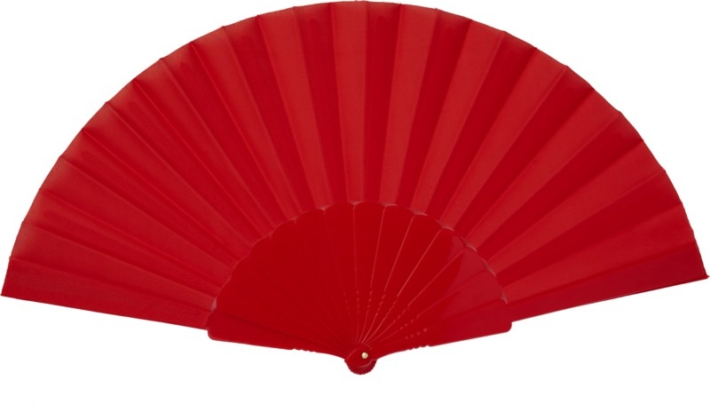 Logo trade liikelahja mainoslahja tuotekuva: Taitettava Maestral-käsituuletin paperilaatikossa, punainen