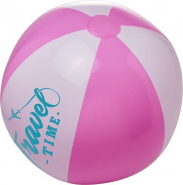 Logo trade mainoslahja ja liikelahja tuotekuva: Yksivärinen Bora-rantapallo, pinkki