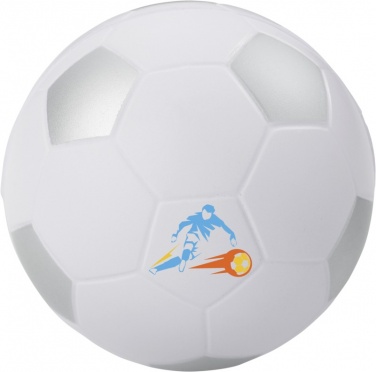Logo trade liikelahjat tuotekuva: Football-stressilelu, hopea